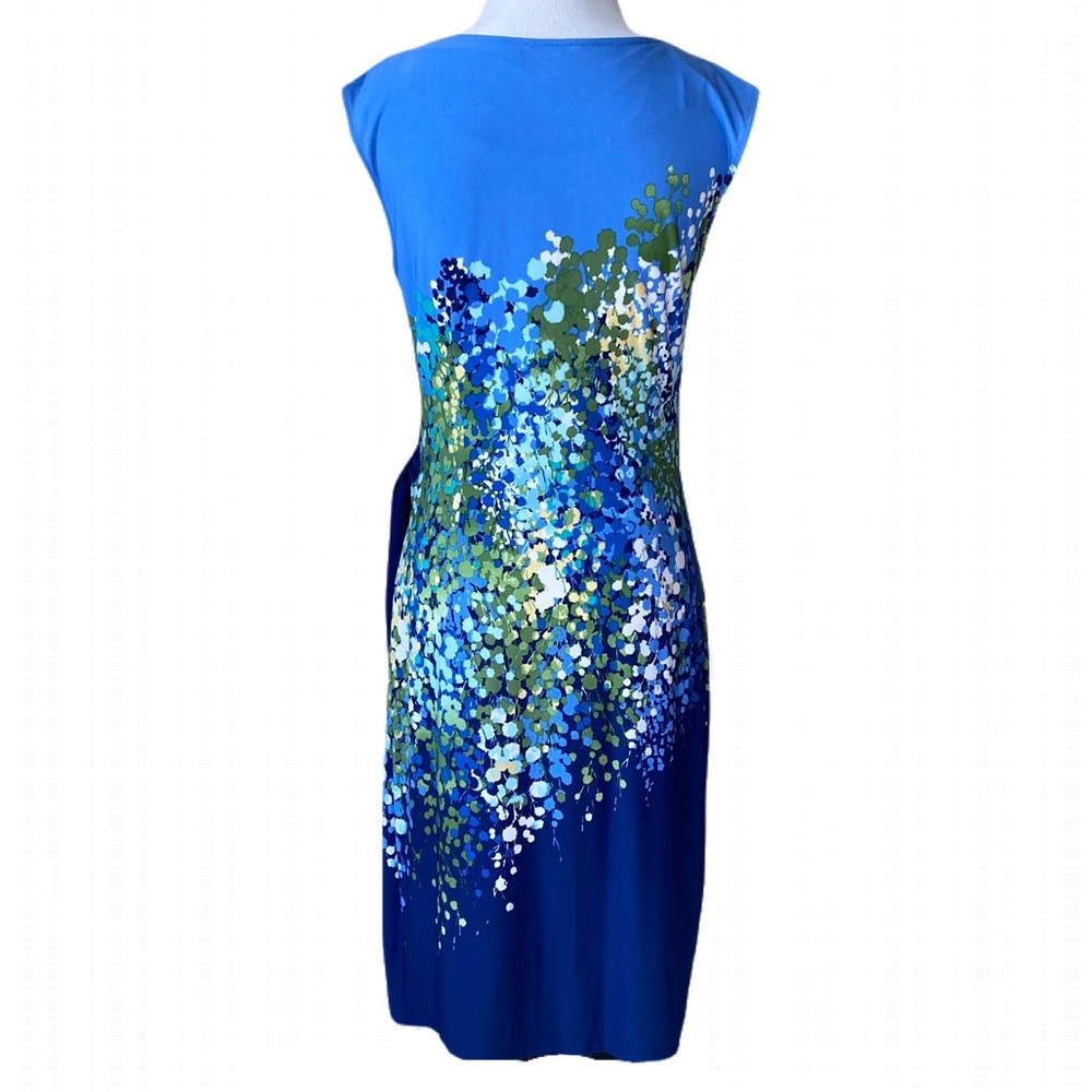 APT 9 Blue Floral Wrap Dress - Picture 3 of 5